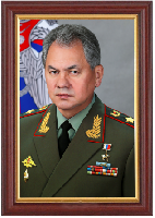 Портрет Шойгу С. К. 25х35 см, рама под красное дерево Портрет Шойгу С. К. 25х35 см, рама под красное дерево