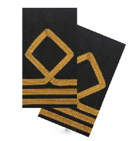 Фальшпогоны гражданского морского транспортного и рыболовного флота России 3 категории. (Матрос I класса/ вахтенный матрос), 5,5х10 см (в сложенном виде)