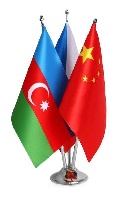 Флагшток настольный стальной хромированный, 3 штока