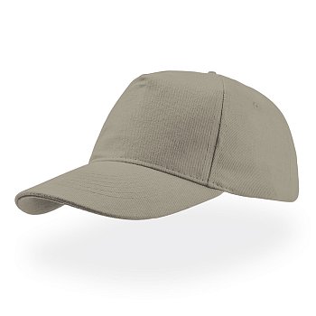 Бейсболка "LIBERTY FIVE BUCKLE", 5 клиньев, застежка c металл. пряжкой; светло-серый; 100% хлопок