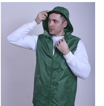 Жилет Профи с капюшоном унисекс, однотонный Жилет Профи с капюшоном унисекс, однотонный