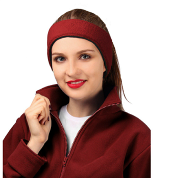 Повязка флисовая двухслойная взрослая, однотонная